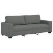 3-Seater Sofa Dark Grey 180 cm Fabric