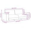 3-Seater Sofa Dark Grey 180 cm Fabric