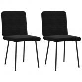 Dining Chairs 2 pcs Black Velvet