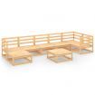 8 Piece Garden Lounge Set Solid Pinewood