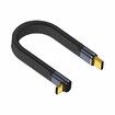 5inch USB C Cable, Short USBC to USBC Cable 240W, Flat FPC 90 Degree Type C Fast Charging Cord, Thunderbolt 4 USB 4 PD 3.1