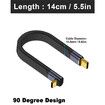 5inch USB C Cable, Short USBC to USBC Cable 240W, Flat FPC 90 Degree Type C Fast Charging Cord, Thunderbolt 4 USB 4 PD 3.1