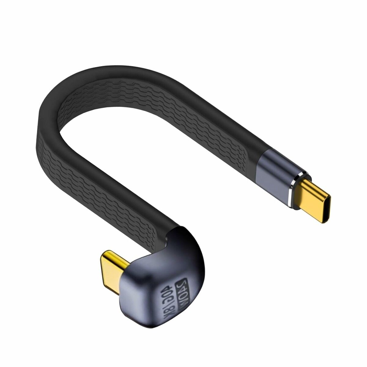 5inch USB C Cable 240W, U Shape 180 Degree USB C to C Cable 40Gbps, Flat and Flexible Type C Fast Charging Cable
