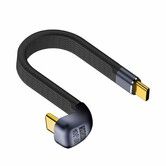 5inch USB C Cable 240W, U Shape 180 Degree USB C to C Cable 40Gbps, Flat and Flexible Type C Fast Charging Cable