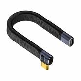 Flat Short USB C Extension Cable 5inch, 240W Right Angle USB C Male to Female Cable, 40Gbps USB 4.0 Type C Extender Cable