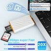 CFexpress Type B and SD Dual Slot Memory Card Reader, 10Gbps USB 3.2 Gen 2 Type A CFexpress Adapter Memory Card Reader