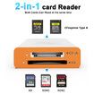 CFexpress Type B and SD Dual Slot Memory Card Reader, 10Gbps USB 3.2 Gen 2 Type A CFexpress Adapter Memory Card Reader