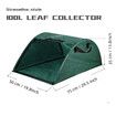 100L / 26Gallon 75cm x 50cm x 35cm Garden Garbage Bags Leaf & Weed Bags