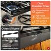 Stainless Steel Stove Counter Gap Cover 2 Pack,Stove Guard,Stove Gap Filler for Kitchen,Range Trim Kit Adjustable Length