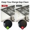 Stainless Steel Stove Counter Gap Cover 2 Pack,Stove Guard,Stove Gap Filler for Kitchen,Range Trim Kit Adjustable Length