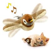 Cat Toys, Flapping Wings Sparrow Catnip Toys, Vivid Chirping, Simulation Bird Interactive Cat Toy