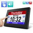 8 Inch Touch Screen Button Clock  Seniors Large Fonts Dementia Clocks Clear Display Calendar Voice Reminder Digital Photoframe Elderly Alzheimer Clock