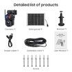 Solar-Powered 20X Zoom Dual Lens Security Camera with AI Human Detection, 50M Night Vision, IP66 Waterproof, 2-Way Audio for Indoor/Outdoor