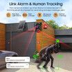 Solar-Powered 20X Zoom Dual Lens Security Camera with AI Human Detection, 50M Night Vision, IP66 Waterproof, 2-Way Audio for Indoor/Outdoor