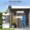 Solar-Powered 20X Zoom Dual Lens Security Camera with AI Human Detection, 50M Night Vision, IP66 Waterproof, 2-Way Audio for Indoor/Outdoor