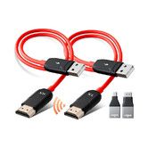 Wireless HDMI Transmitter and Receiver, Portable Wireless HDMI Extender Kit, Plug and Play,5GHz 1080P 60fps Video Audio Projection for Laptop