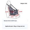 Black Footprint Pattern Pet Single Car Mat Dog & Cat Safety Seat Backseat Bed, Anti-Dirty & Waterproof Perfect for Travel