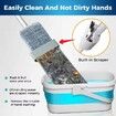Microfiber Mop Flat Mop for Floor Cleaning Wet Dry Sweeper Dust Mop with 2 Mop Refills Extendable Handle Magic Floor Mop for Hardwood Tiles Laminate Vinyl
