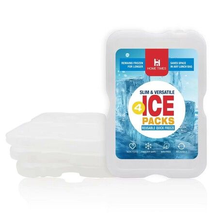 4packs 150ml Water Fill Reusable Coolers Quick Freeze Space Saving for Summer Cold Lunch Boxes  Ice Packs