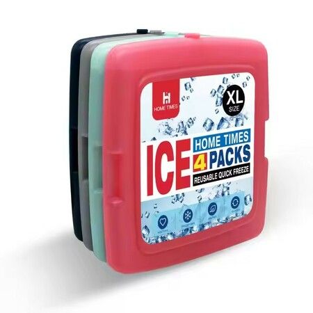 4packs Xl Slim Water Fill Reusable Coolers Quick Freeze Space Saving for Summer Cold Lunch Boxes  Ice Packs