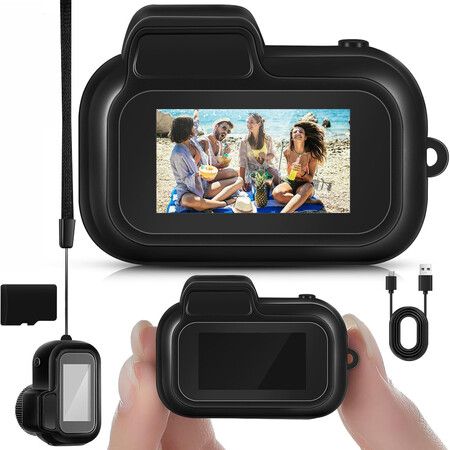 Mini Keychain Camera 1080p Small Retro Portable Photo Video Camera 100 Mins Battery Life Micro Video Camcorder for Travel Study Recording 64GB