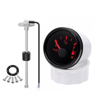 125mm Marine Boat Fuel Sending Unit Tank Level Sender Sensor 240-33ohms AU+Black 52MM gauge
