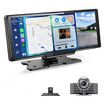 Wireless Apple Carplay Screen for Car 4K Dash Cam, 10.26 inch HD Touchscreen with Portable Apple Carplay and Android Auto Car Stereo