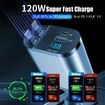 Super Quick Car Charger 120W Type C Car Accessories Adapter iPhone 16 LIGHTING Charger Fast Charging Travel Essentials  Road Trip Essentials iPhone 15