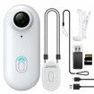 128GB FHD 1080P Mini Body Camera,Wearable Action Body Cam,Thumb Size Hands Free Recording Body Worn Camera,Premium Portable Camcorder (White)