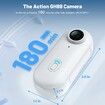 128GB FHD 1080P Mini Body Camera,Wearable Action Body Cam,Thumb Size Hands Free Recording Body Worn Camera,Premium Portable Camcorder (White)