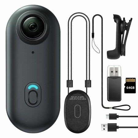 64GB FHD 1080P Mini Body Camera,Wearable Action Body Cam,Thumb Size Hands Free Recording Body Worn Camera,Premium Portable Camcorder (Black)