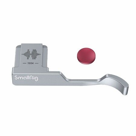 Thumb Grip with Hot Shoe Cover for FUJIFILM X100VI X100V (Silver)