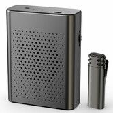 Wireless Voice Amplifier with Wireless Lavalier Lapel Microphone,PA System Portable Speaker Cordless Condenser Recording Mic for Teacher,Streaming