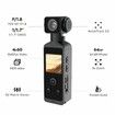 4K HD Action Camera with 1.3 Inch CMOS Sensor Mini Video Audio Pocket Cam 270 Degree Rotation Camera with 32GB Waterproof Case, Motorcycle Mount