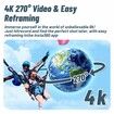 4K HD Action Camera with 1.3 Inch CMOS Sensor Mini Video Audio Pocket Cam 270 Degree Rotation Camera with 32GB Waterproof Case, Motorcycle Mount