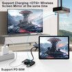 Wireless HDMI Transmitter and Receiver, USB C Wireless HDMI Extender Plug and Play, Support Long Range and 5GHz for Streaming Video Audio from Laptop PC to Projector