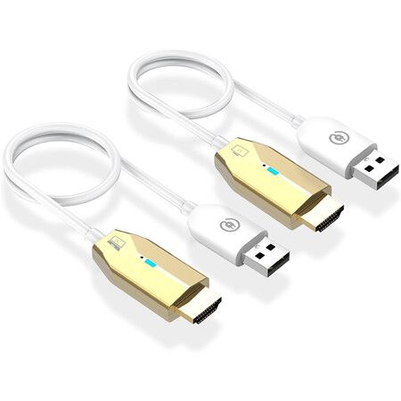 Wireless HDMI Transmitter and Receiver, Portable 1080P HDMI Extender, Plug and Play, for Laptops, TV Box, Projector, Video Audio Transmission