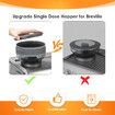 Silicone Bellow Compatible for Breville Barista Express, Single Dose Hopper for Breville Espresso Machine,Gray