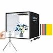Portable Photo Studio Light Box,Professional Dimmable Shooting Tent Kit with 160 LEDs Lights and 6 Kinds Double-Sided Color Backgrounds (40x40cm)