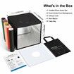 Portable Photo Studio Light Box,Professional Dimmable Shooting Tent Kit with 160 LEDs Lights and 6 Kinds Double-Sided Color Backgrounds (40x40cm)
