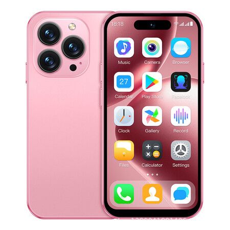 Mini Phone with 4.0 Inch HD Touchscreen, Mini Smartphone 2000mAh Battery Dual SIM with Face ID Kids Cellphone 2GB+16GB Pink