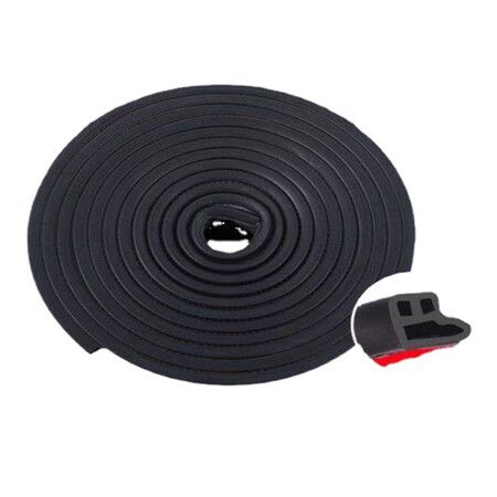 5M Car Door Rubber Seal Strip, Automotive Weather Stripping Double Layer Auto Weatherstrip Universal Self Adhesive Soundproof Sealing Strip