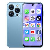Mini Phone 3.88In HD Touch Screen Mini Smartphone Unlocked Android Compact Mobile Phone 3GB+32GB Blue