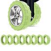 8Pcs Luggage Compartment Wheel Protection Cover,Shock Proof Carry on Luggage Wheels Cover,Wear Resistant and Noise Reducing, Green