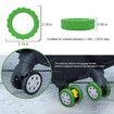 8Pcs Luggage Compartment Wheel Protection Cover,Shock Proof Carry on Luggage Wheels Cover,Wear Resistant and Noise Reducing, Green