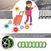 8Pcs Luggage Compartment Wheel Protection Cover,Shock Proof Carry on Luggage Wheels Cover,Wear Resistant and Noise Reducing, Green