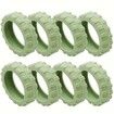 8Pcs Luggage Compartment Wheel Protection Cover,Shock Proof Carry on Luggage Wheels Cover,Wear Resistant and Noise Reducing, Green