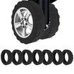 8Pcs Luggage Compartment Wheel Protection Cover,Shock Proof Carry on Luggage Wheels Cover,Wear Resistant and Noise Reducing, Black