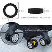 8Pcs Luggage Compartment Wheel Protection Cover,Shock Proof Carry on Luggage Wheels Cover,Wear Resistant and Noise Reducing, Black