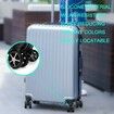 8Pcs Luggage Compartment Wheel Protection Cover,Shock Proof Carry on Luggage Wheels Cover,Wear Resistant and Noise Reducing, Black